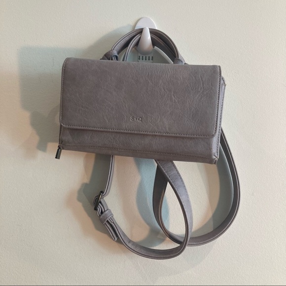 S+Q Wallet Crossbody Belt Purse with Phone  Pocket Vegan Leather - Picture 2 of 6